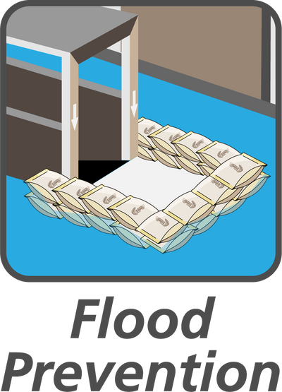 Floodwater against a residential doorway, illustrating the kind of rainfall flooding NOAA's El Nino winter outlook favors