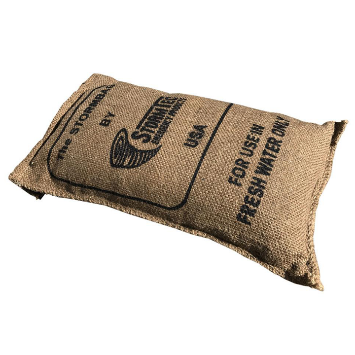 Hydrated StormBag sandless sandbag ready for flood protection - StormBag vs Quick Dam comparison