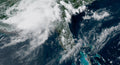 NOAA GOES-19 satellite view of Arthur's remnant moisture shield over Louisiana, Mississippi, Alabama, and the Florida Panhandle on June 18, 2026