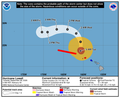 NOAA National Hurricane Center 3-day forecast cone for Hurricane Lowell, September 8, 2026
