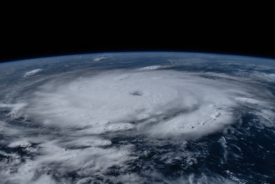 Hurricane Beryl photographed from the International Space Station — eye of a major hurricane visible from space
