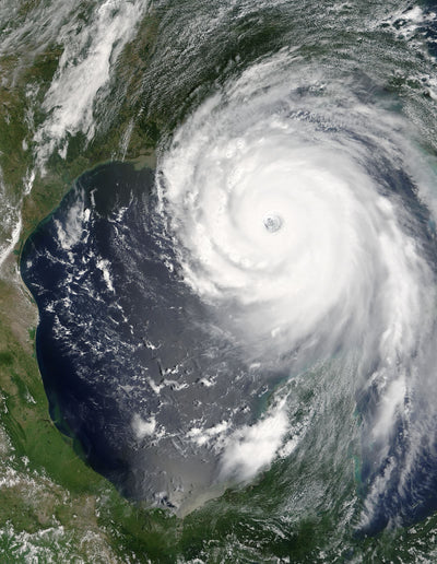 NASA satellite view of an Atlantic hurricane — illustrating the kind of storm risk that the NFIP 30-day waiting period leaves homeowners exposed to if they buy insurance too late.